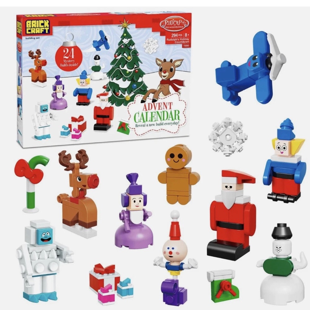 Brickcraft Rudolph Advent Calendar (294- Plastic Piece Set) Countdown Christmas
